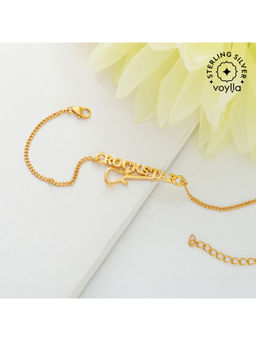 Voylla - 925 Sterling Silver Rockstar Gold Micron Plated Rakhi