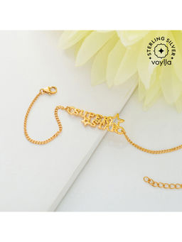 Voylla - 925 Sterling Silver Gold Micron Plated Superstar Rakhi