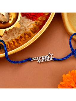Voylla - 925 Sterling Silver Precious Superstar Thread Rakhi