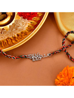 Voylla - 925 Sterling Silver Precious Swag Wala Bro Thread Rakhi