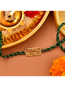 Voylla - 925 Sterling Silver Cool Bhabhi Gold Micron Plated Thread Rakhi