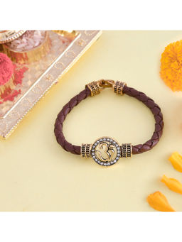 Voylla - Om Leather Bracelet Style Rakhi