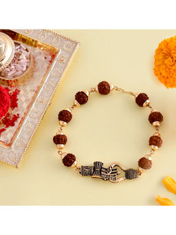 Voylla - Lord Shiva Motifs Rudraksha Rakhi