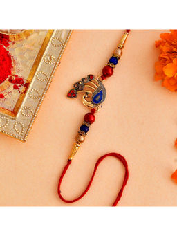 Voylla - Colorful Peacock Motif Thread Rakhi