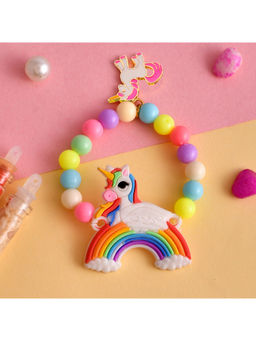 Voylla - Colorful Rainbow & Unicorn Beaded Kids Rakhi