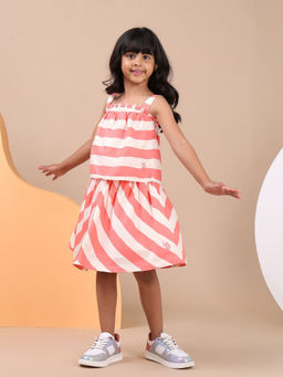 U.S. POLO ASSN. - Girls Coral Stripes Top