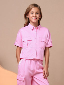 U.S. POLO ASSN. - Girls Pink Solid Shirt
