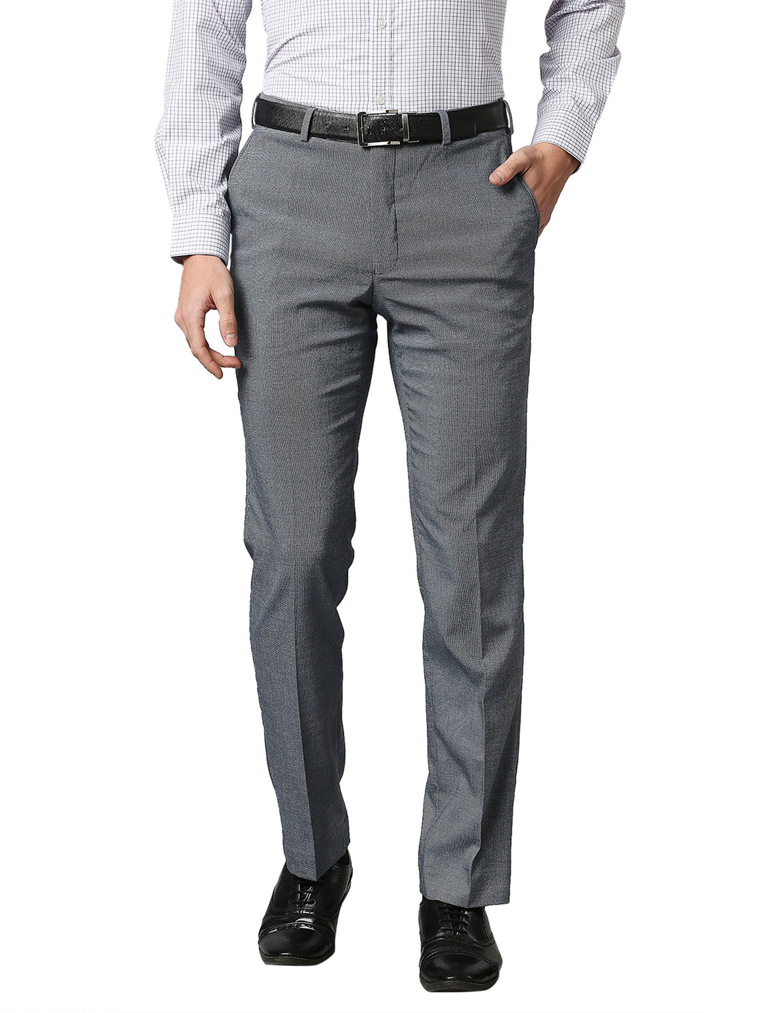Buy Park Avenue Light Grey Trouser 