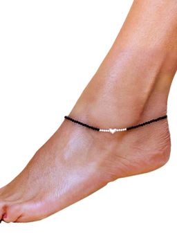Kai Jewel - Sterling Black Heart Nazaria Anklet