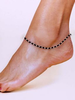 Kai Jewel - Sterling Black Beads Nazaria Anklet
