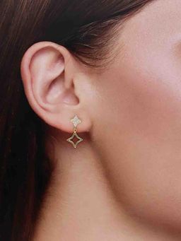 Kai Jewel - Sterling Gold Chic Star Drop Earrings
