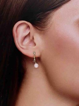 Kai Jewel - Sterling Pink Love Pearl Drop Earrings