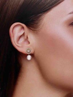 Kai Jewel - Sterling Pink Star Pearl Drop Earrings