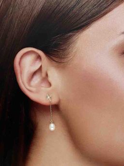 Kai Jewel - Sterling Pink Floral Pearl Drop Earrings