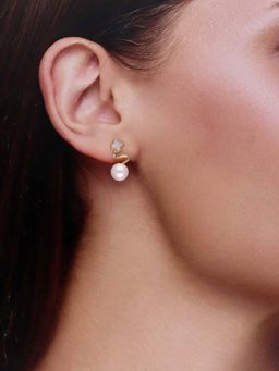 Kai Jewel - Sterling Pink Pearl Clover Drop Earrings