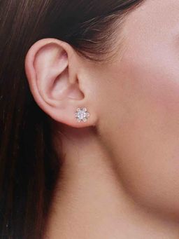 Kai Jewel - Sterling Rose Gold Zircon Brilliance Stud Earrings