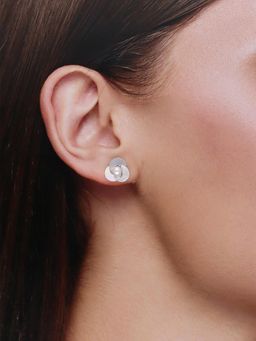 Kai Jewel - Sterling White Floral Pearl Stud Earrings