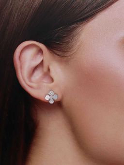 Kai Jewel - Sterling Silver Minimalistic Floral Stud Earrings