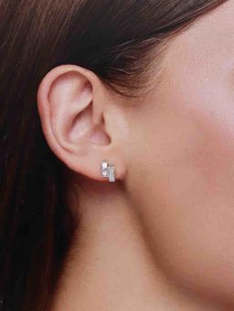 Kai Jewel - Sterling Silver Chic Zircon Stud Earrings