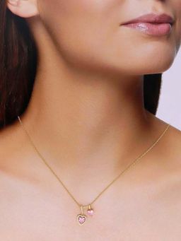 Kai Jewel - Sterling Silver Gold Twin Heart Necklace