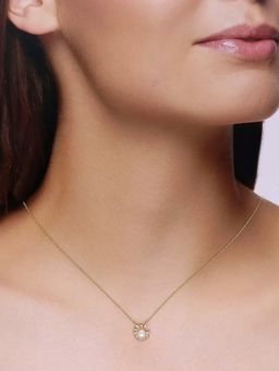 Kai Jewel - Sterling White Baguette Studded Pearl Necklace