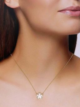 Kai Jewel - Sterling White Zircon Studded Star Necklace