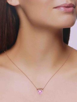 Kai Jewel - Sterling Pink Love Heart Necklace