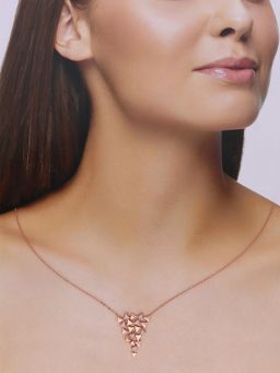 Kai Jewel - Sterling Rose Gold Statement Triangle Necklace