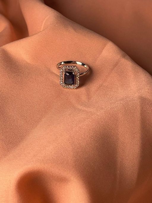 Niska Doozie American Diamond Adjustable Blue Ring