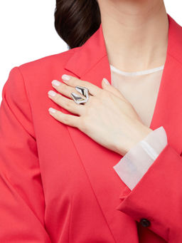 Shaze - Neoteric Statement Cubic Zirconina Stones Ring Size 7