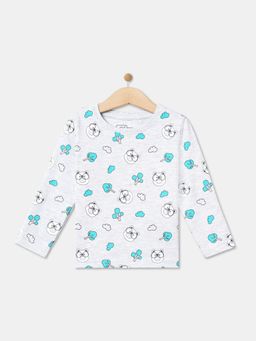 R&B - Grey Boys Printed Full Sleeves T-shirt