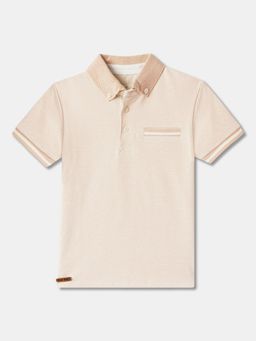 R&B - Blue Boys Self Design Half Sleeves T-shirt