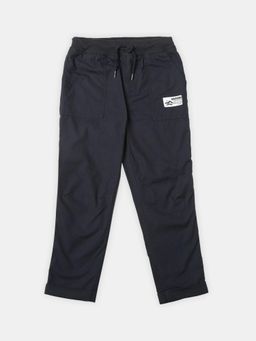 R&B - Boys Navy Blue Mid-Rise Cotton Regular Trouser