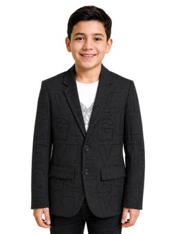 CHARCHIT - Boys Typography Printed Blazer With T-Shirt