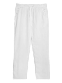 CAVIO - Boys Relaxed Solid Pant - White