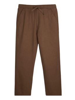 CAVIO - Boys Relaxed Solid Pant - Brown
