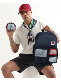 NO MORE - Pocket Cluster Denim Strobe/Reflag Blue Backpack