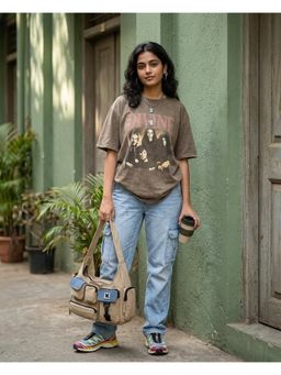NO MORE - Pocket Cluster Denim Blue Hand Bag