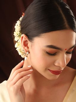 Priyaasi - Kundan Pearl Drop Earrings