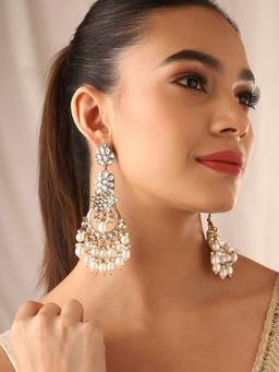 Priyaasi - Pearl Kundan Gold Plated Earrings