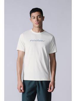 Reebok - Men White Printed Polyester T-Shirt
