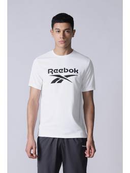 Reebok - Men White Printed Polyester Blend T-Shirt