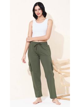 Quira - Womens Solid Regular Fit Green Pant