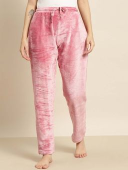 Sweet Dreams - Women Solid Pink Pyjama