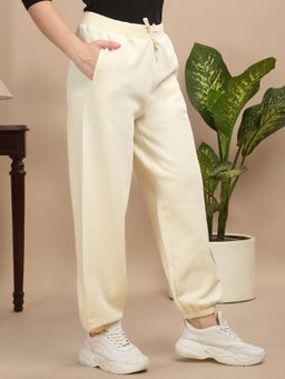 Sweet Dreams - Women Solid Beige Joggers