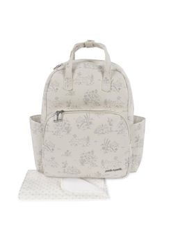 Pasito a Pasito - Rucksack Toile De Jouy Cream Diaper Bag with Changing Mat (18-24 Months)