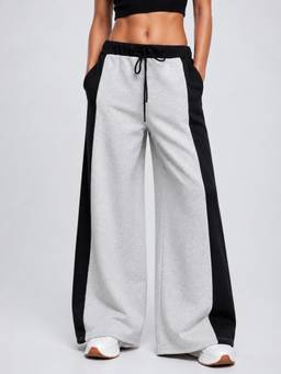 MIXT by Nykaa Fashion - Womens Colorblock Wide Leg Track Trouser