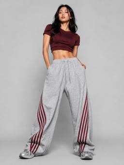 MIXT by Nykaa Fashion - Womens Stripes Wide Leg Trouser