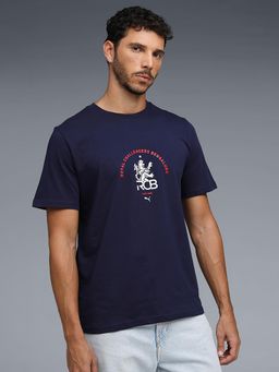 Puma - Rcb 2026 Navy Blue Men's Logo Print T-Shirt