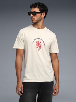 Puma - Rcb 2026 Cream Men's Logo Print T-Shirt